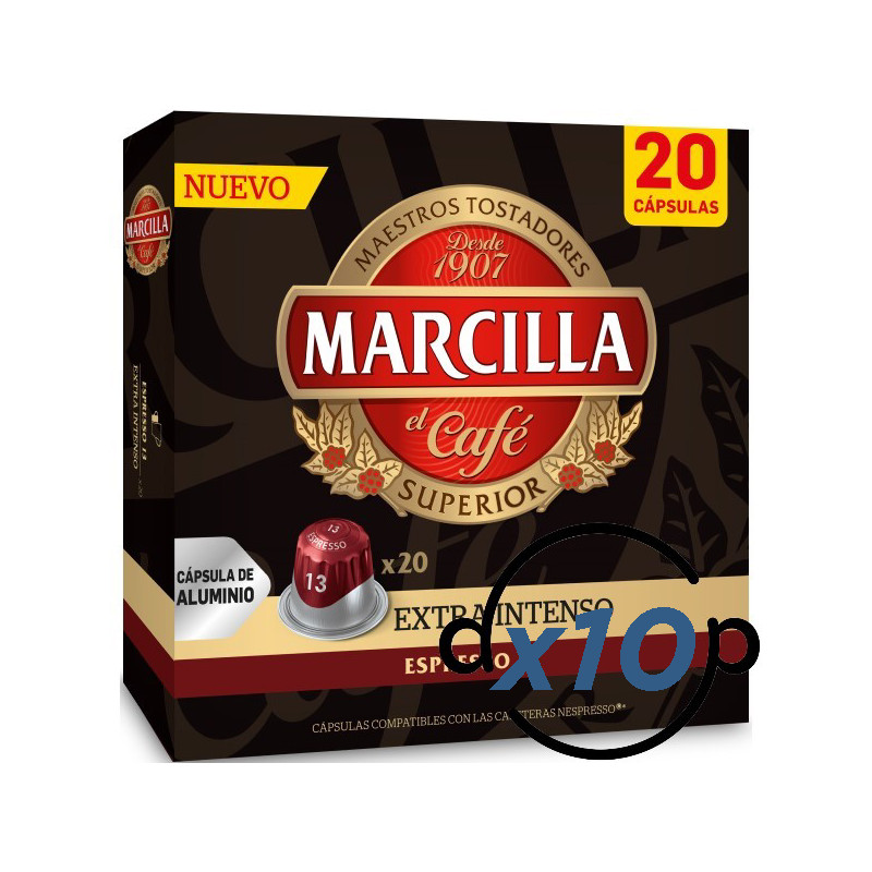 Marcilla Extra Intenso 200 Cápsulas Compatibles Nespresso®