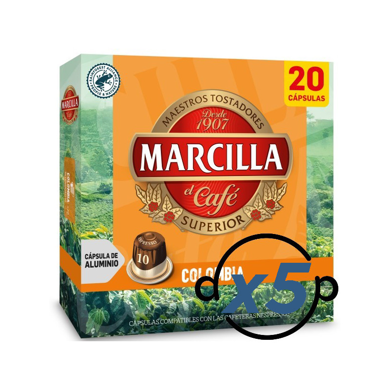 Marcilla Colombia 100 Cápsulas Compatibles Nespresso®