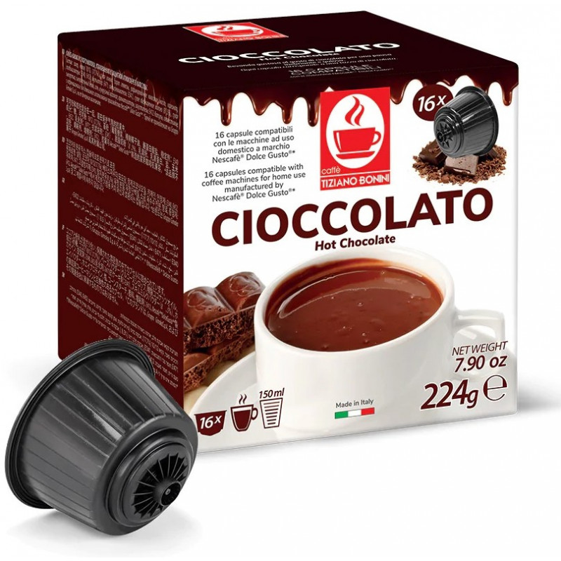 Chocolate Bonini 16 cápsulas compatibles Dolce Gusto®