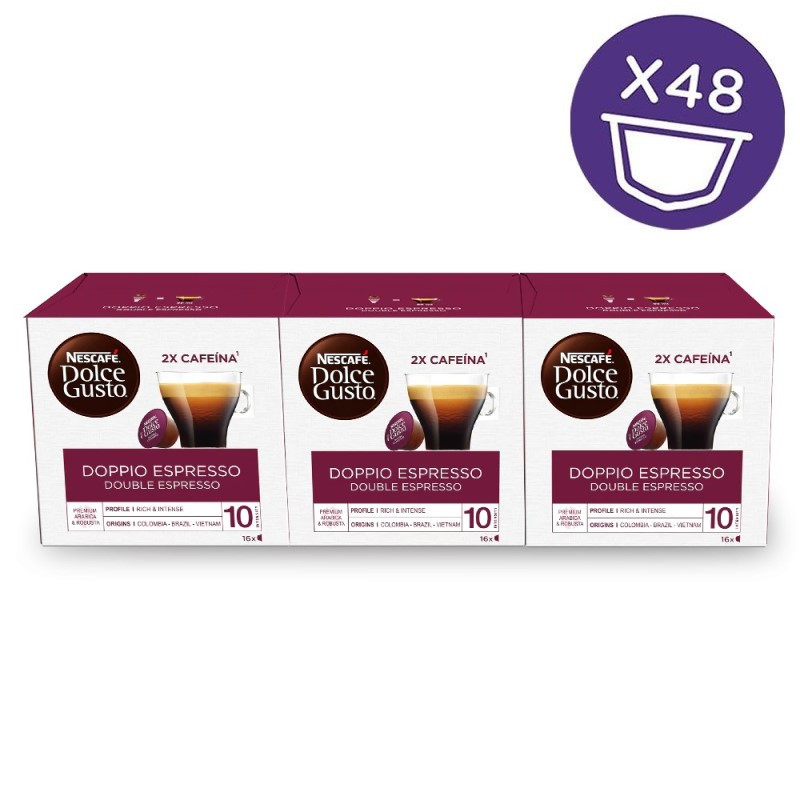 48 Cápsulas de café con leche Dolce Gusto 3×16=48 cápsulas por 10