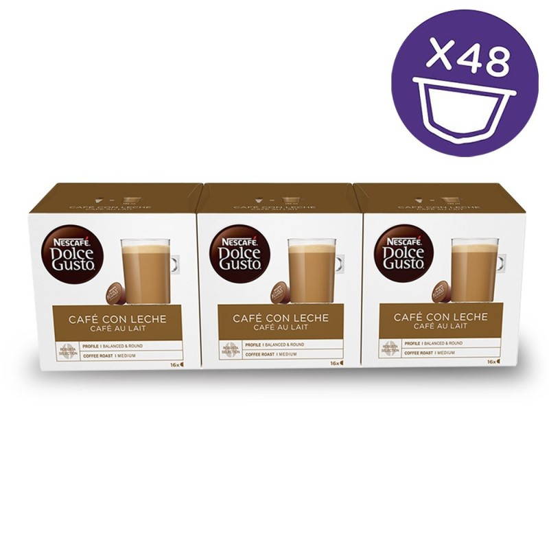 48 cápsulas Café con Leche Dolce Gusto® Originales