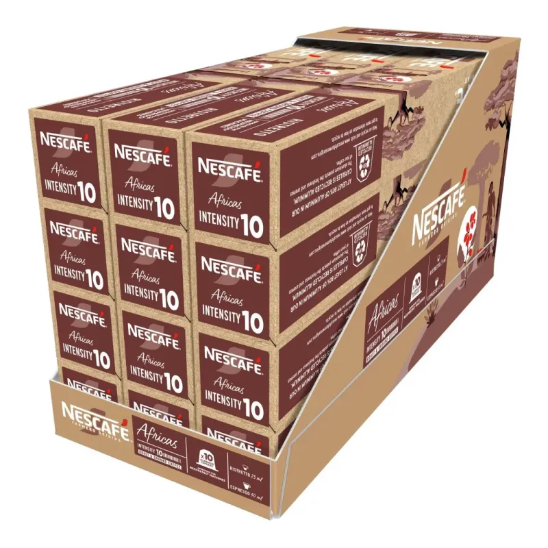 Nescafé Africas Ristretto 120 cápsulas para máquinas Nespresso®