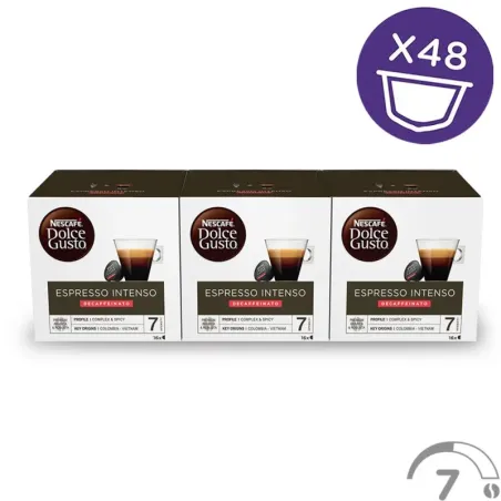 Dolce Gusto Espresso Intenso Descafeinado 3x16, 48 cápsulas