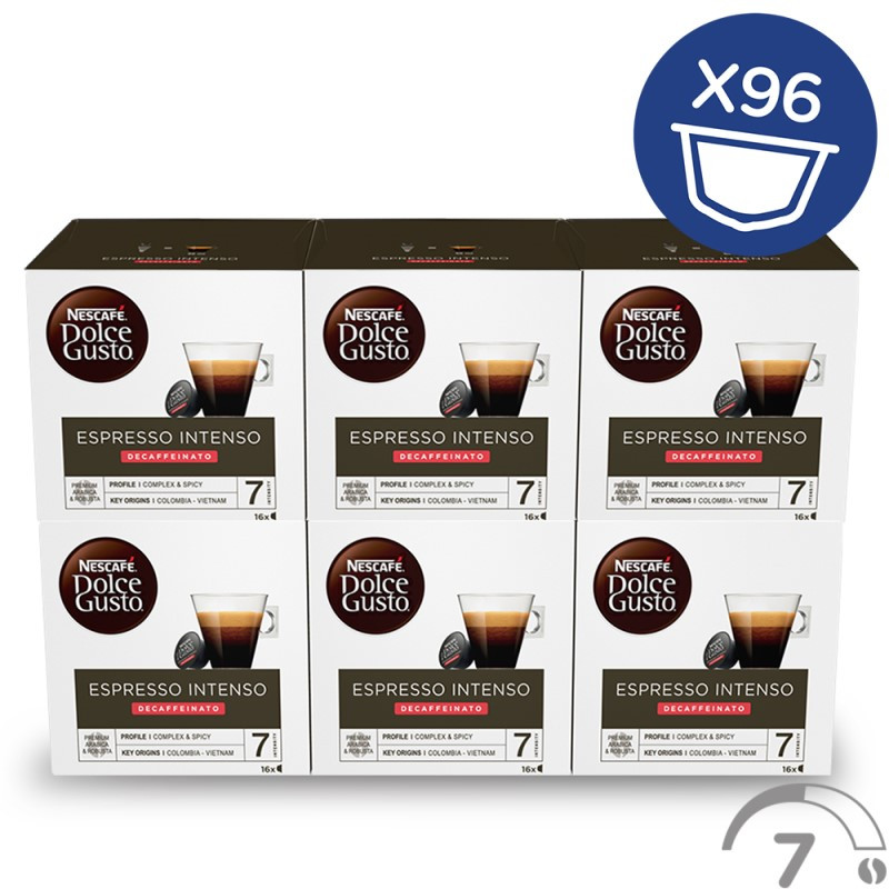 Dolce Gusto Espresso Intenso Descafeinado 6x16, 96 cápsulas