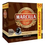 MARCILLA Café Espresso Ristretto pack ahorro 50 cápsulas compatibles Nespresso