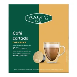 Cortado con crema Baqué 10 cápsulas compatibles Dolce Gusto
