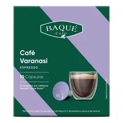 Café Baqué Varanasi 10 cápsulas compatibles Dolce Gusto
