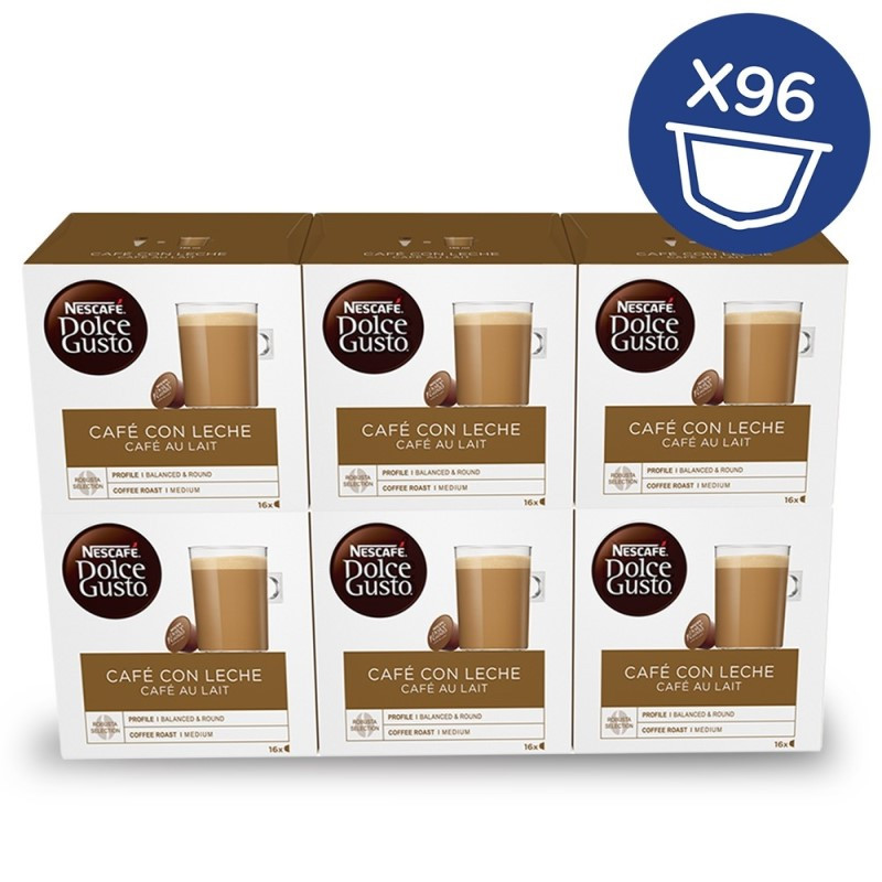 96 cápsulas Café con Leche Dolce Gusto® Originales