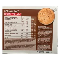 Valor energético Cafe con leche Descafeinado Dolce Gusto