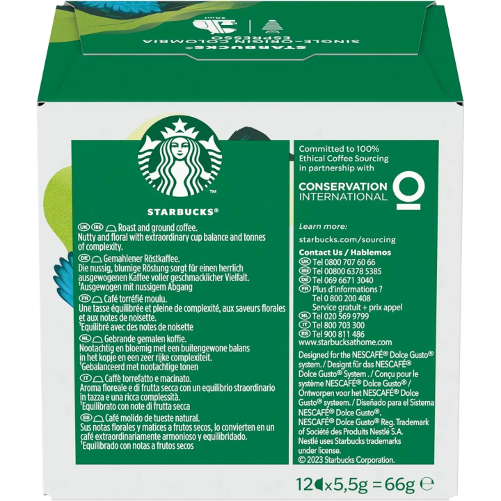Colombia Starbucks 12 Cápsulas by Nescafé® Dolce Gusto®