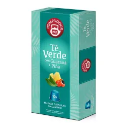 Té Verde con Guaraná y Piña Pompadour 10 cápsulas compatibles Nespresso®