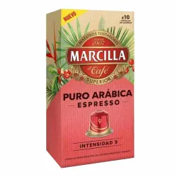 Marcilla Puro Arábica Espresso 10 cápsulas compatibles Nespresso®