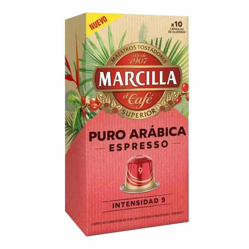 Marcilla Puro Arábica Espresso 10 cápsulas compatibles Nespresso®