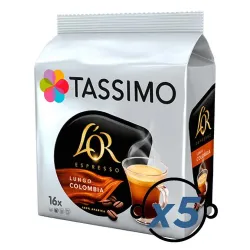 Tassimo L'OR Lungo Colombia 5 unidades - 80 cápsulas