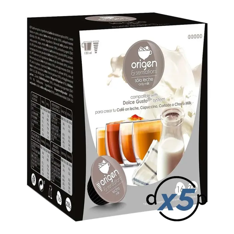Origen & Sensations Solo Leche 80 Cápsulas Compatibles Dolce Gusto®