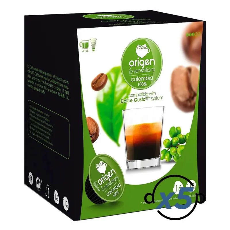 Origen & Sensations Café Colombia 80 Cápsulas Compatibles Dolce Gusto® Origen & Sensations Café Colombia 80 Cápsulas Compatibles Dolce Gusto®