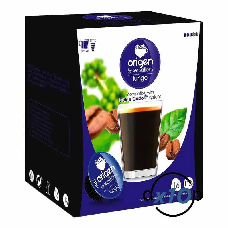 Origen & Sensations Café Lungo 160 Cápsulas Compatibles Dolce Gusto® Origen & Sensations Café Lungo 160 Cápsulas Compatibles Dolce Gusto®