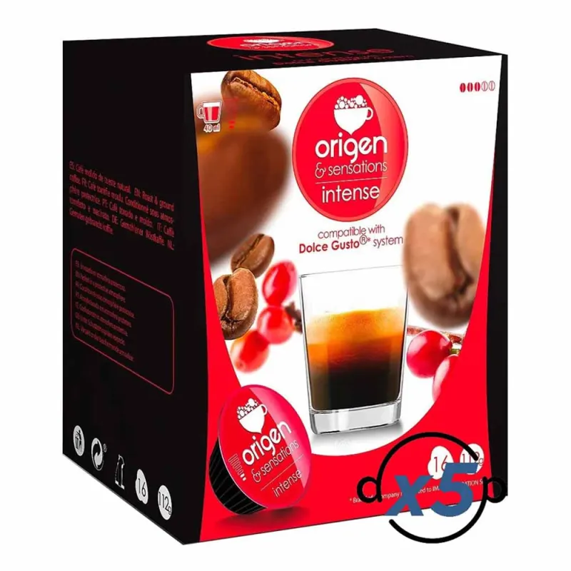 Origen & Sensations Café Intenso 80 Cápsulas Compatibles Dolce Gusto® Origen & Sensations Café Intenso 80 Cápsulas Compatibles Dolce Gusto®