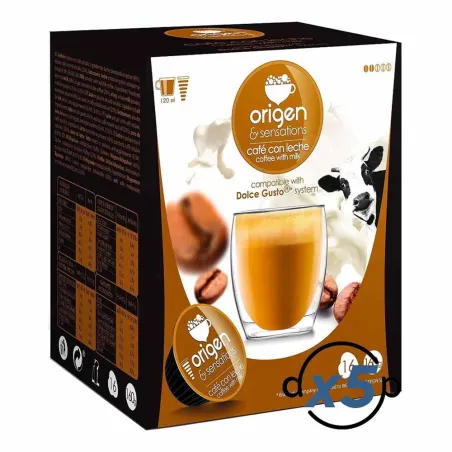 Origen & Sensations Café con Leche 80 Cápsulas Compatibles Dolce Gusto®