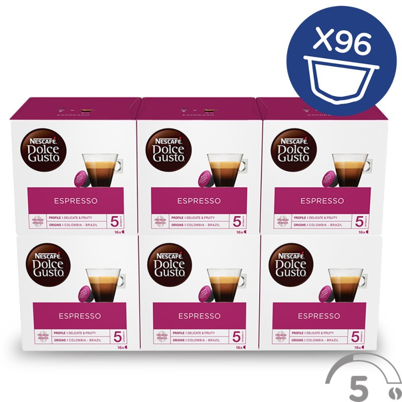 Dolce Gusto Espresso 6x16, 96 cápsulas