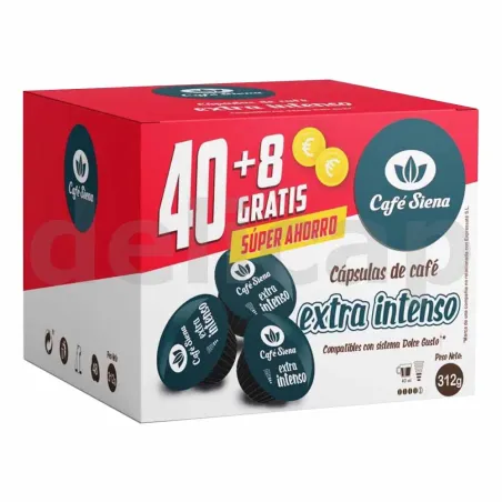 Café Siena Extra Intenso 40+8 cápsulas Compatibles Dolce Gusto®