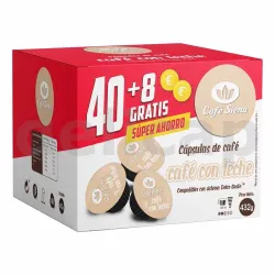 Café Siena Café con Leche 40+8 cápsulas Compatibles Dolce Gusto®