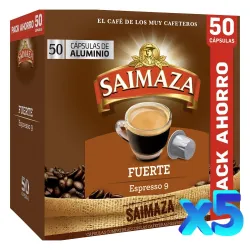 Café Saimaza Fuerte 250 cápsulas compatibles Nespresso
