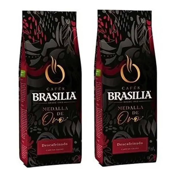Café en grano Medalla Oro Brasilia Descafeinado 2x500g