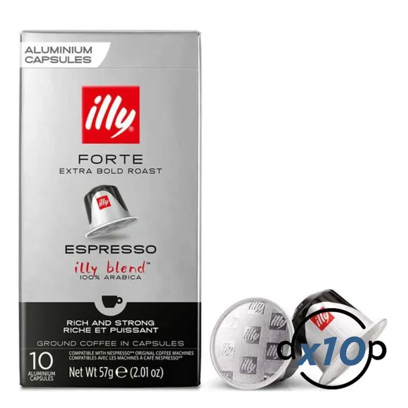 illy Forte 100 Cápsulas Compatibles Nespresso® illy Forte 100 Cápsulas Compatibles Nespresso®