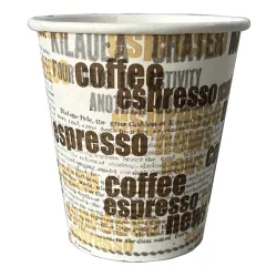 50 Vasos de papel para bebidas calientes de un solo uso 7 oz.