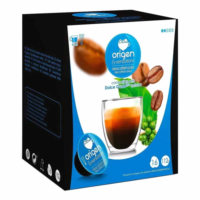 Origen & Sensations Descafeinado 16 Cápsulas Compatibles Dolce Gusto®