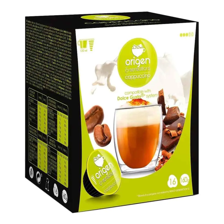 Origen & Sensations Cappuccino 16 Cápsulas Compatibles Dolce Gusto®