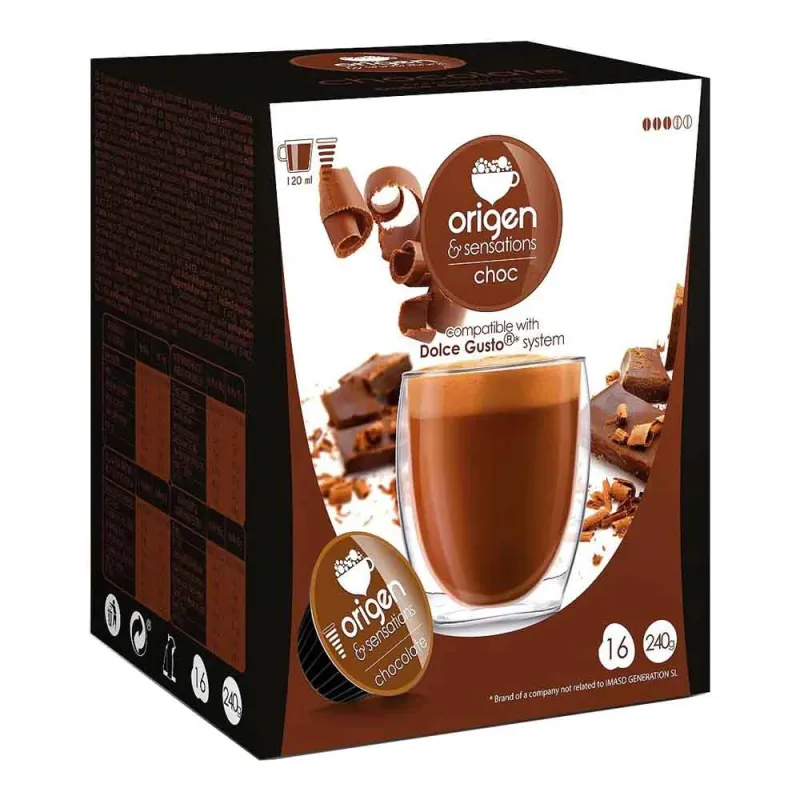 Origen & Sensations Chocolate 16 Cápsulas Compatibles Dolce Gusto®