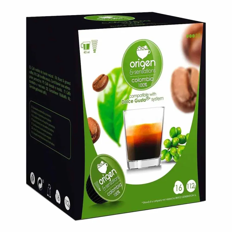 Origen & Sensations Café Colombia 16 Cápsulas Compatibles Dolce Gusto®