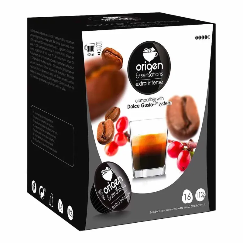 Origen & Sensations Café Extra Intense 16 Cápsulas Compatibles Dolce Gusto®
