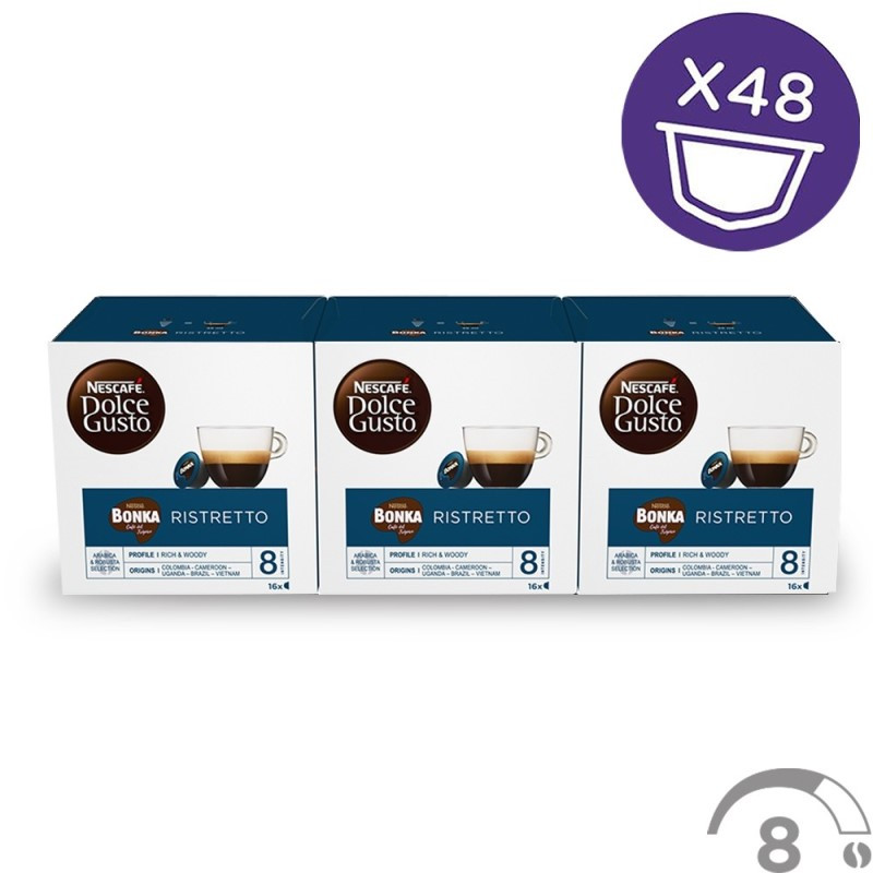 Dolce Gusto Ristretto Bonka 3x16, 48 cápsulas