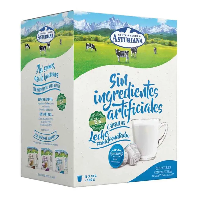 Leche Semidesnatada Central Lechera Asturiana Compatibles Dolce Gusto®