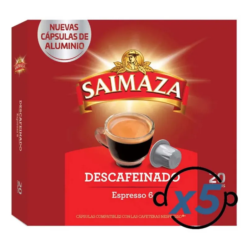 Café Saimaza Descafeinado 100 cápsulas compatibles Nespresso Café Saimaza Descafeinado 100 cápsulas compatibles Nespresso