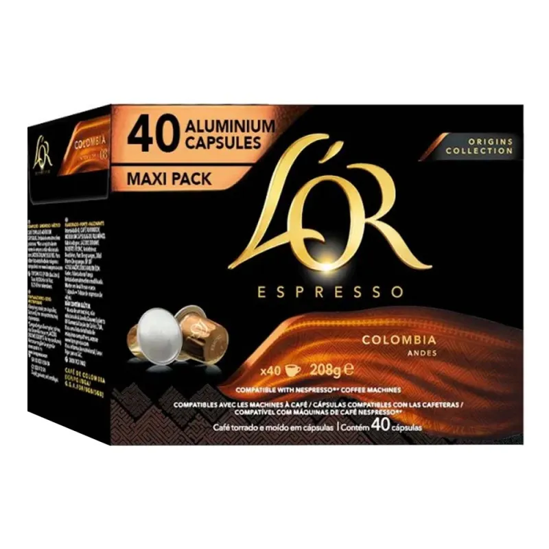 L'OR Espresso Colombia Compatibles Nespresso® 40 cápsulas