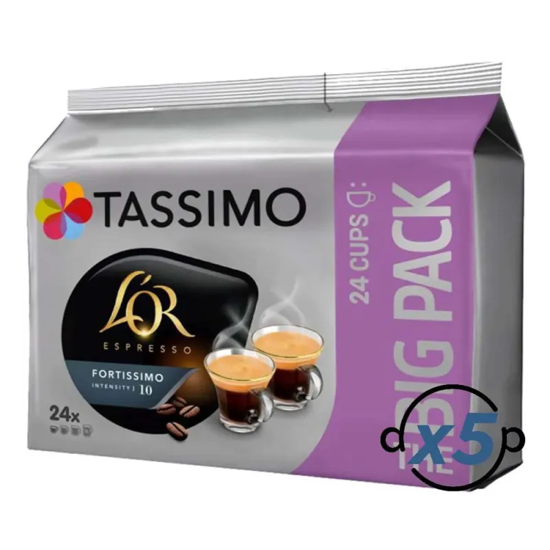 Tassimo L'OR Fortissimo 24, 5 unidades - 120 cápsulas Tassimo L'OR Fortissimo 24, 5 unidades - 120 cápsulas