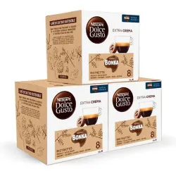 Café Risretto Bonka 3 cajas, 48 cápsulas | Dolce Gusto Nescafé