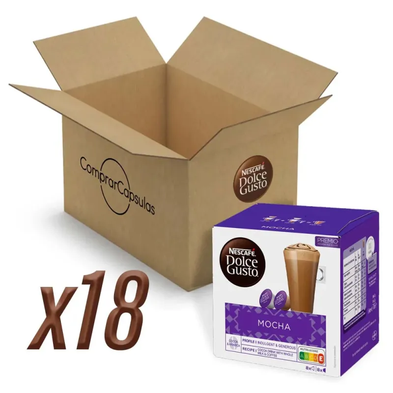 Café Mocha 18 cajas, 288 cápsulas | Dolce Gusto Nescafé