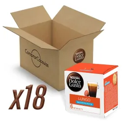 Café Lungo Desacafeinado 18 cajas, 288 cápsulas | Dolce Gusto Nescafé