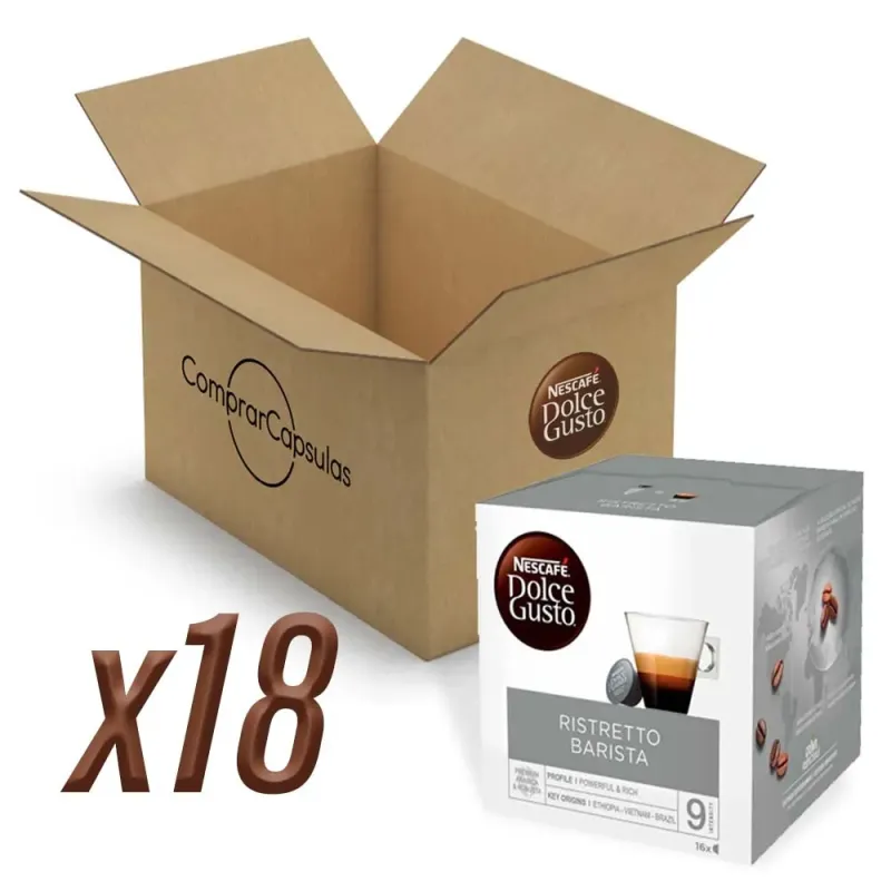 Café Ristretto Barista 18 cajas, 288 cápsulas | Dolce Gusto Nescafé Café Ristretto Barista 18 cajas, 288 cápsulas | Dolce Gusto Nescafé