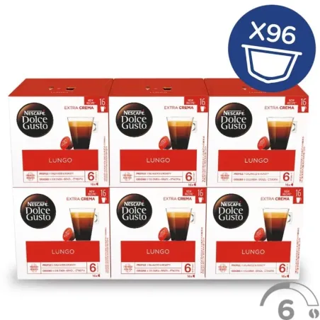 Dolce Gusto Lungo 6x16, 96 cápsulas