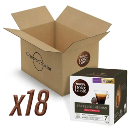Café Espresso Intenso Descafeinado 18 cajas, 288 cápsulas | Dolce Gusto Nescafé