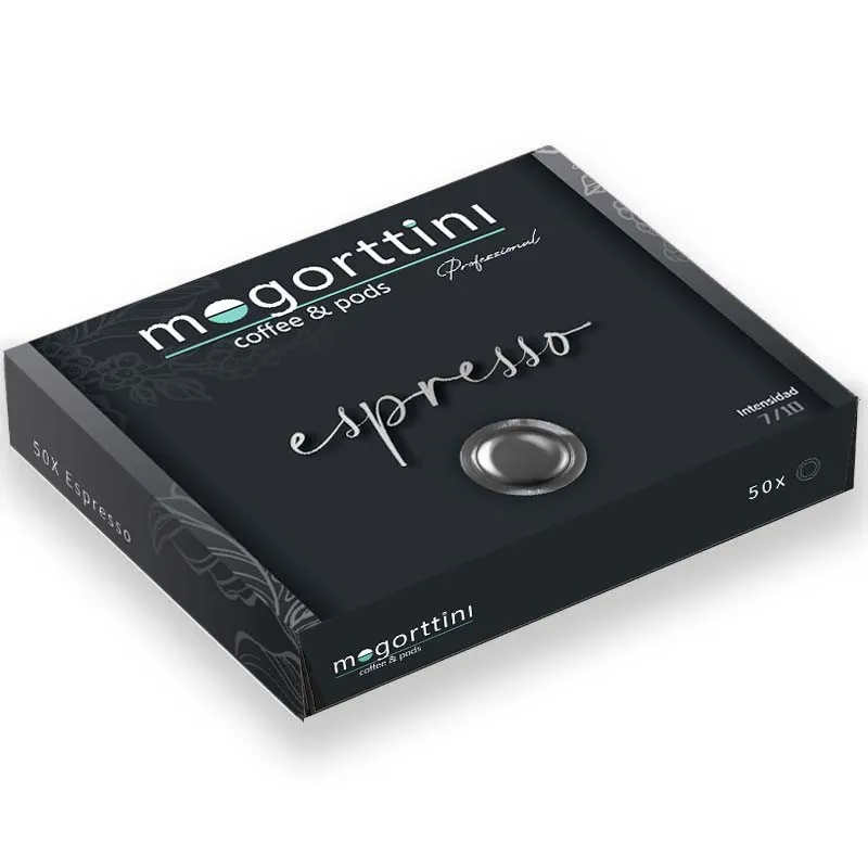 Espresso Mogorttini, caja 50 cápsulas. Compatibles con Nespresso Pro
