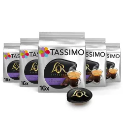 Café Lungo Profondo 5 cajas - 80 cápsulas L'OR Tassimo