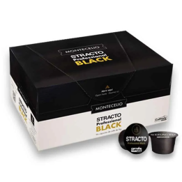Stracto Profesional Black - 96 cápsulas de 8g | Montecelio Caffitaly
