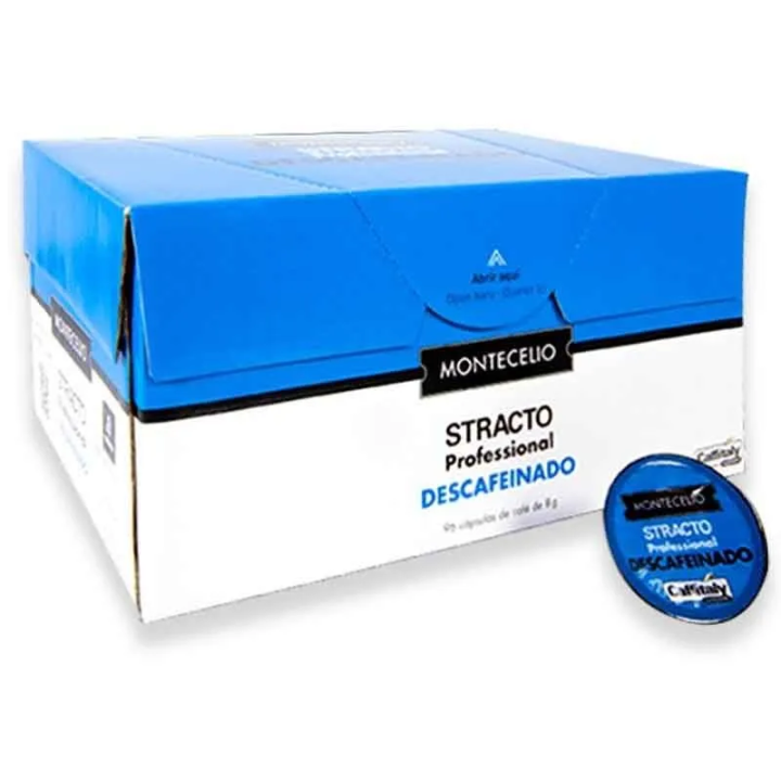 Stracto Profesional Descafeinado, 96 cápsulas de 8g, compatible Caffitaly